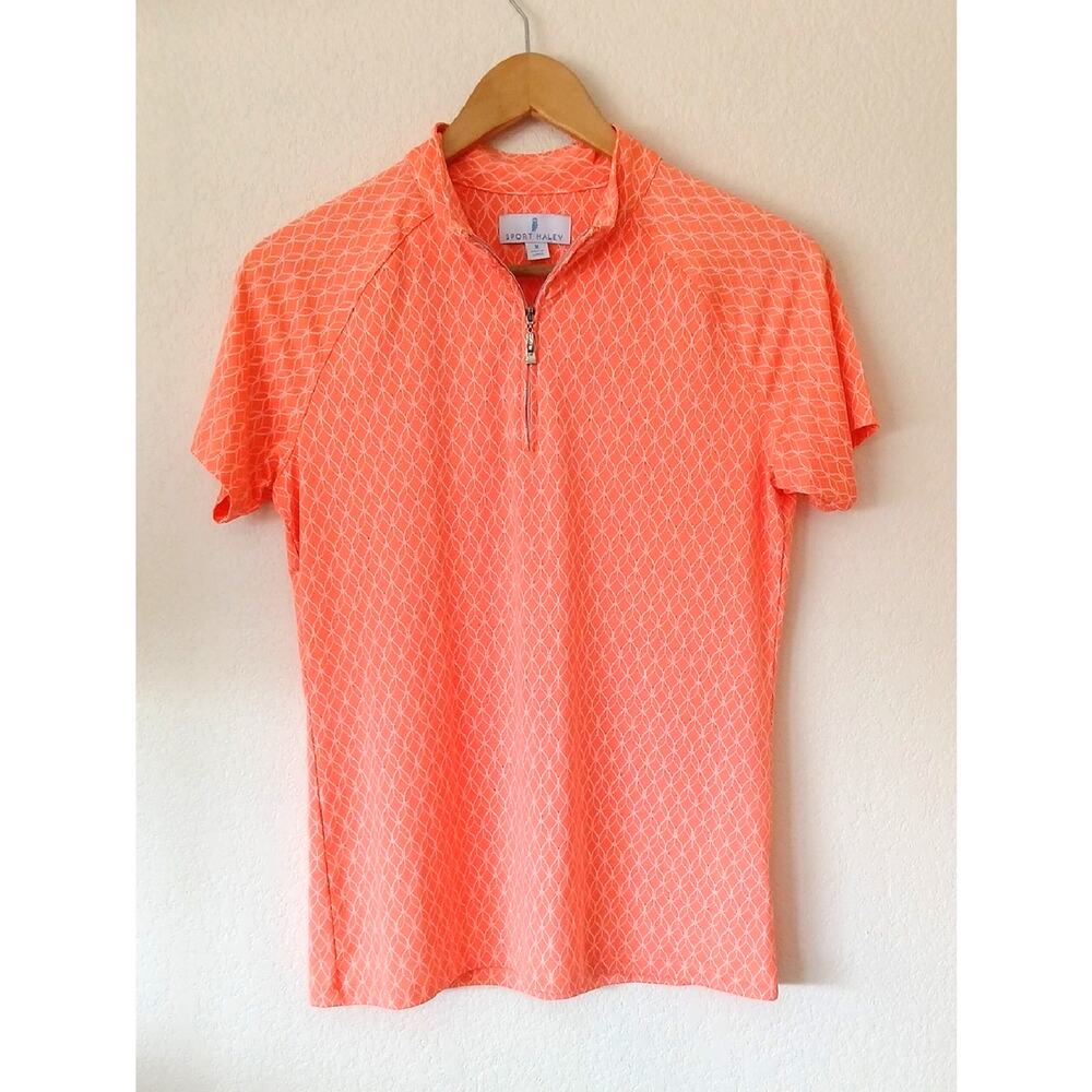 Sport Haley Orange Quarter Zip Golf Top